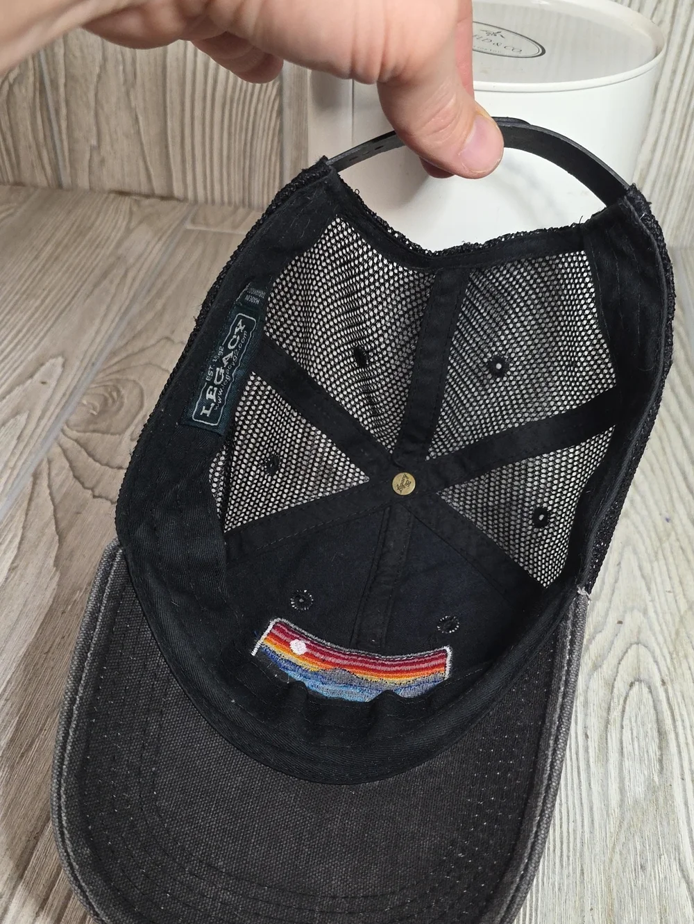 Legacy Crested Butte Faded Black Retro Style Trucker Hat With Patch